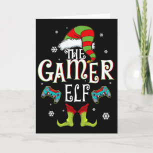 Gamer Elf Family Matching Christmas Group Fun Gift Card