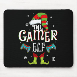 Gamer Elf Family Matching Christmas Group Fun Gift Mouse Mat