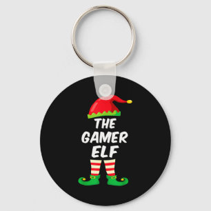 Gamer Elf Family Matching Funny Christmas Costume  Key Ring