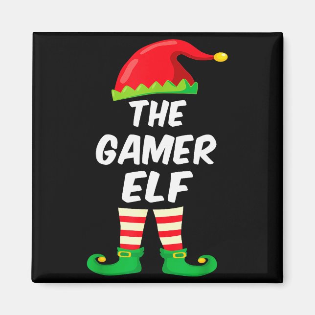 Gamer Elf Family Matching Funny Christmas Costume  Magnet (Front)