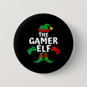 Gamer Elf Family Matching Shirts Christmas Gifts V 6 Cm Round Badge