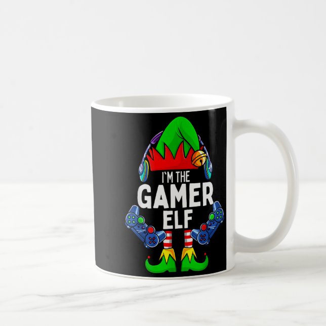 Gamer Elf Matching Family Christmas  Coffee Mug (Right)