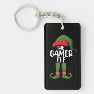 Gamer Elf Matching Family Christmas Gamer Key Ring