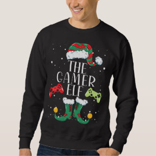 Gamer Elf Matching Family Christmas Pajama Sweatshirt