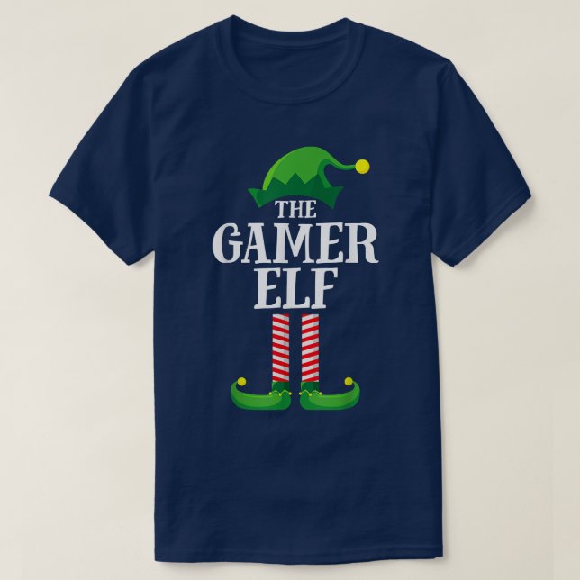 Gamer Elf Matching Family Group Christmas Party Pa T-Shirt (Design Front)