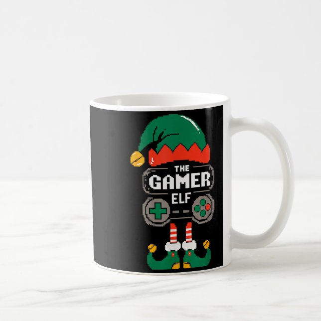 Gamer Elf Matching Family Group Christmas Party Py Coffee Mug (Right)