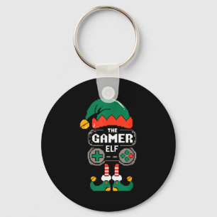 Gamer Elf Matching Family Group Christmas Party Py Key Ring