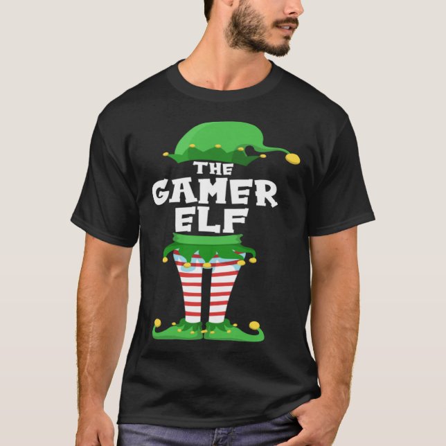 Gamer Elf Partner Look Family Outfit Christmas 1 T-Shirt (Front)