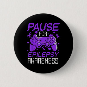 Gamer Epilepsy Awareness For Kids Boys Girls Video 6 Cm Round Badge