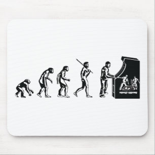 Gamer Evolution - Game Video Games Arcade Geek Mouse Mat
