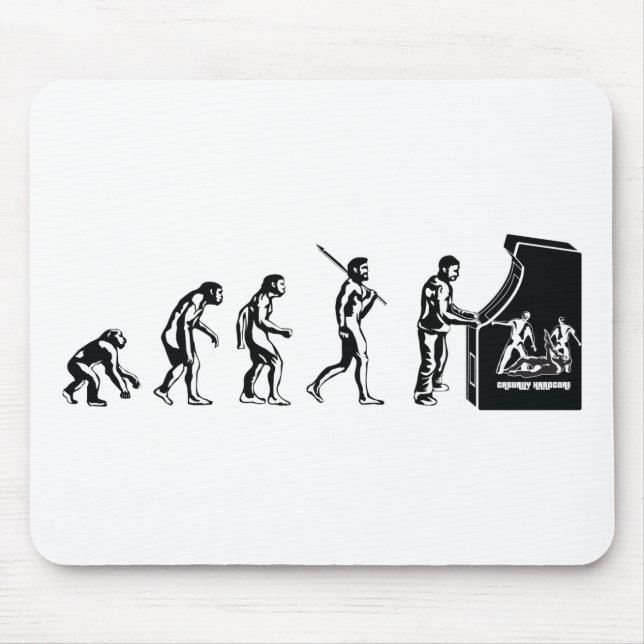 Gamer Evolution - Game Video Games Arcade Geek Mouse Mat (Front)