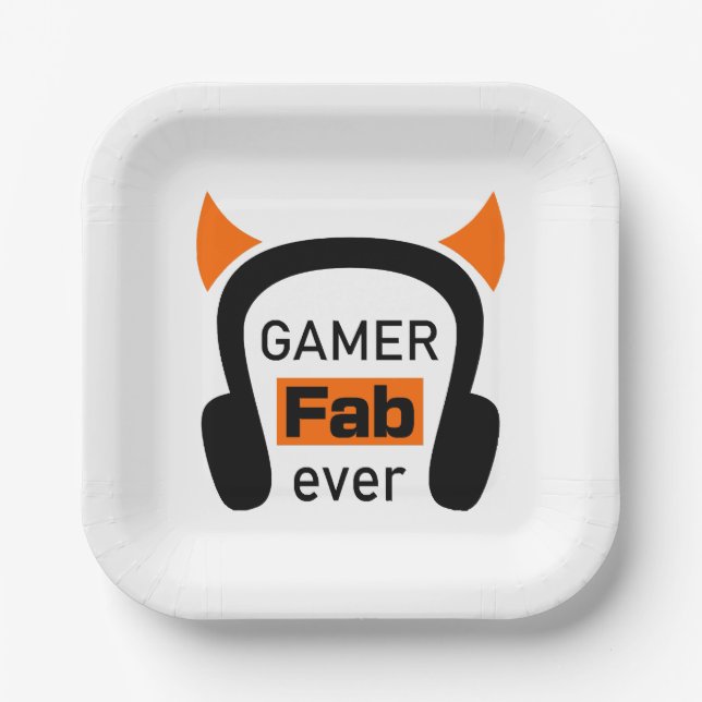 gamer fab-ever paper plate (Front)