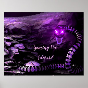 Gamer Fantasy Snake Custom Poster