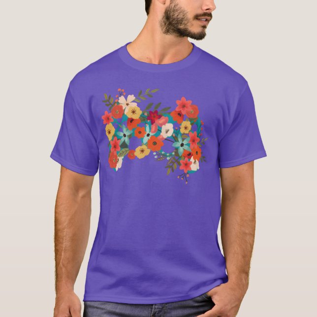 Gamer Floral Gaming Flower Video Games Controller  T-Shirt (Front)