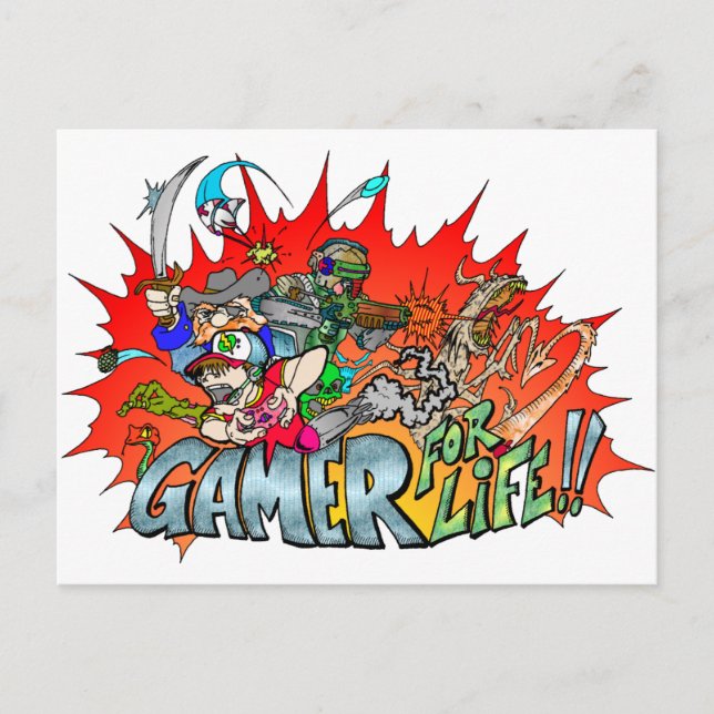 Gamer for Life Postcard (Front)