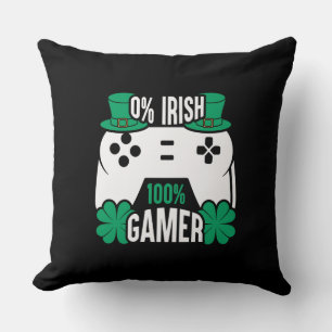 Gamer for St. Patrick's Day   0% Irish, 100% Gamer Cushion
