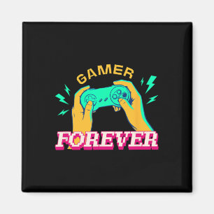 Gamer Forever – Retro Controller Vintage Design Magnet