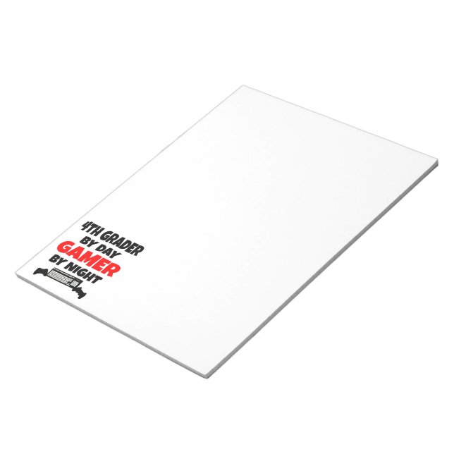 Gamer Fourth Grader Notepad (Angled)