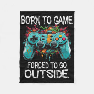 Gamer Funny Gaming Saying Boys Kids Teens Graphic Fleece Blanket