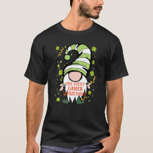 Gamer Funny St Patrick S Day Lucky Gnome Family Ma T-Shirt
