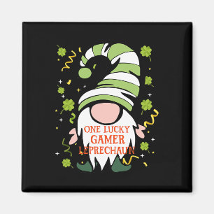 Gamer Funny St Patrick's Day Lucky Gnome Family Ma Magnet