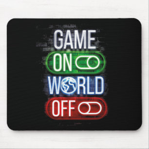 Gamer Game On World Off For Boys And Men Mouse Mat