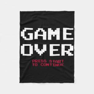 Gamer Game Over  Fleece Blanket