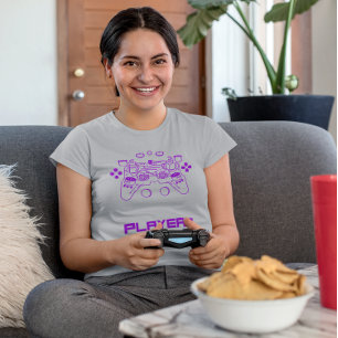 Gamer Game Player #1  Gamer Console Art T-Shirt