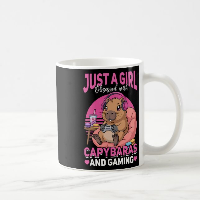Gamer Gaming Capyra Video Game  Coffee Mug (Right)