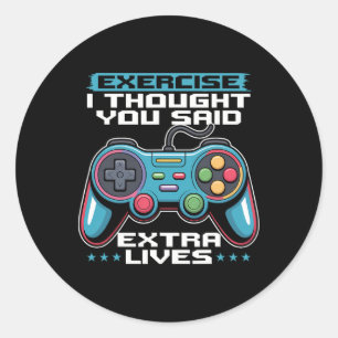 Gamer Gaming Controller Video Game 1  Classic Round Sticker