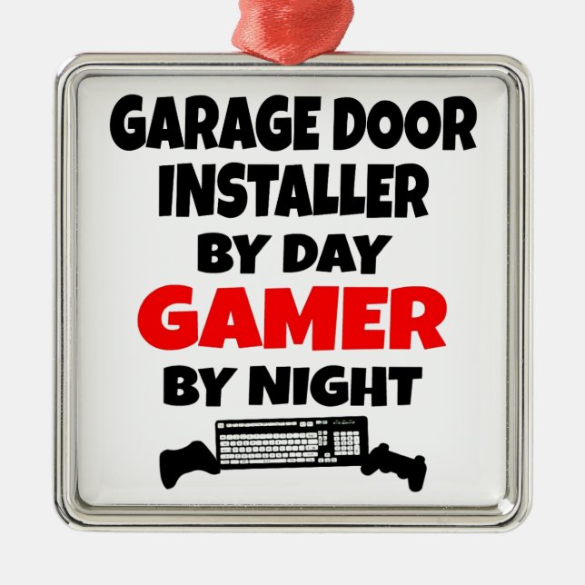 Gamer Garage Door Installer Metal Tree Decoration (Front)
