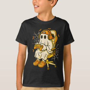 Gamer Ghost Halloween Costume Funny Gaming Boys Me T-Shirt