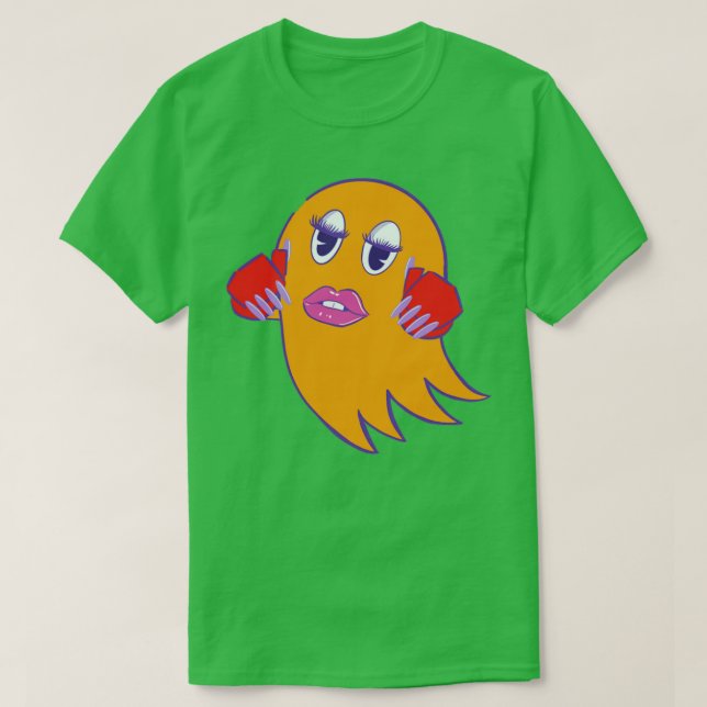 Gamer Ghost Orange T-Shirt (Design Front)