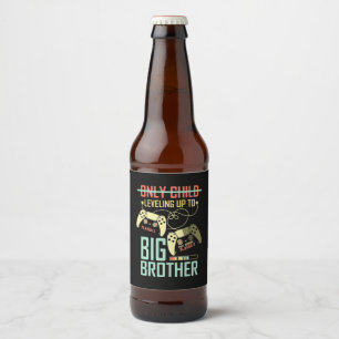 Gamer Gift Big Brother 2021 Gamer Beer Bottle Label