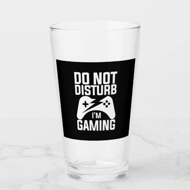 Gamer Gift | Do Not Disturb I Am Gaming Glass (Front)