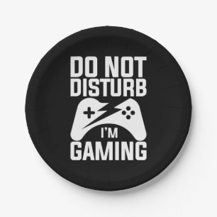 Gamer Gift   Do Not Disturb I Am Gaming Paper Plate