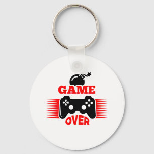 Gamer Gift Game Over Key Ring