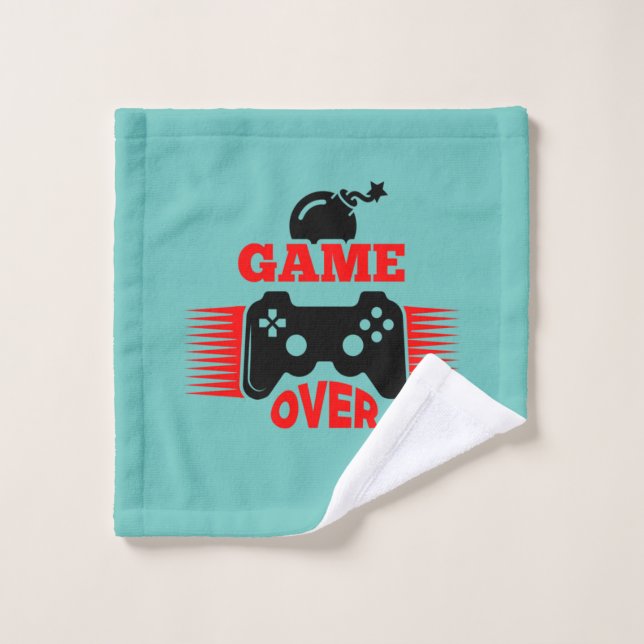 Gamer Gift Game Over Wash Cloth (Wash Cloth)