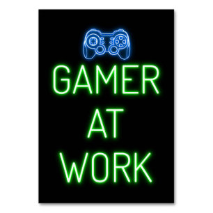 Gamer Gift   Gamer At Work Table Number