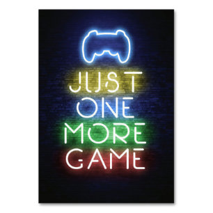 Gamer Gift   Gamer Just One More Game Table Number