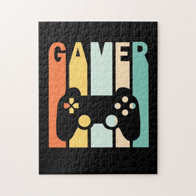 Gamer Gift | Gamer Retro Vintage Jigsaw Puzzle (Vertical)