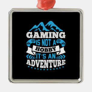 Gamer Gift Gaming Is Not A Hobby Metal Tree Decoration