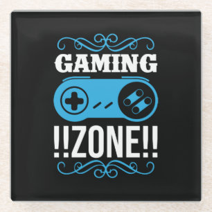 Gamer Gift Gaming Zone Glass Coaster