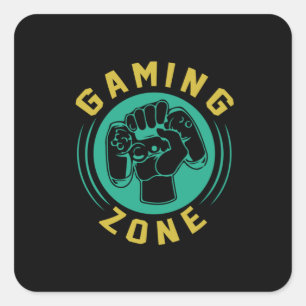 Gamer Gift Gaming Zone Square Sticker