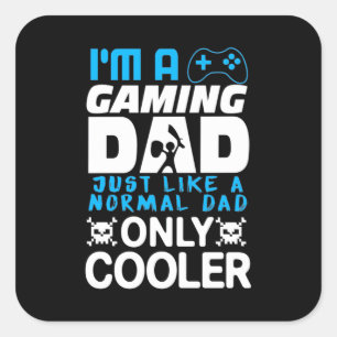 Gamer Gift   I Am A Gaming Dad Square Sticker