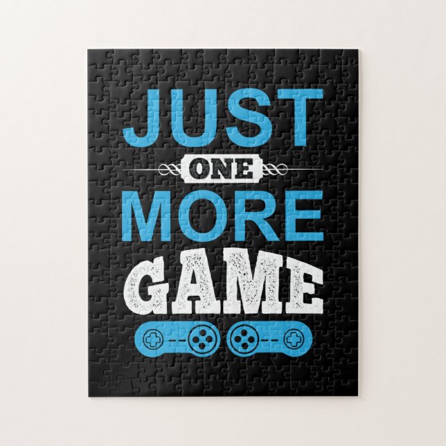 Gamer Gift Just One More Game Jigsaw Puzzle (Vertical)