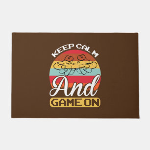 Gamer Gift Keep Calm And Game On Doormat