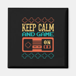 Gamer Gift Keep Calm And Play Game Magnet