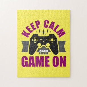 Gamer Gift Keep Calm Games On Jigsaw Puzzle