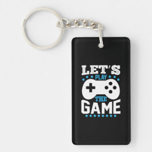 Gamer Gift Lets Play The Game Key Ring